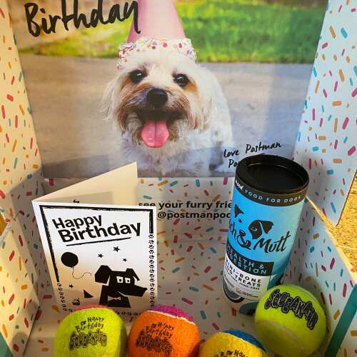 Amazing treat box for our Pooch’s 2nd Birthday. 
