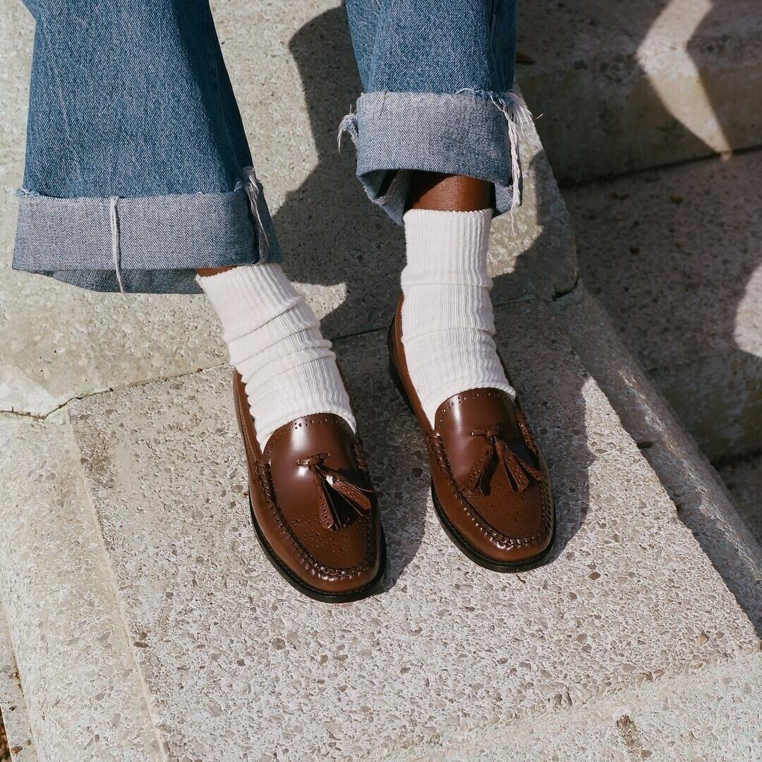 Mens Black Leather Tassel Loafers | Weejuns Larkin – G.H.BASS 1876