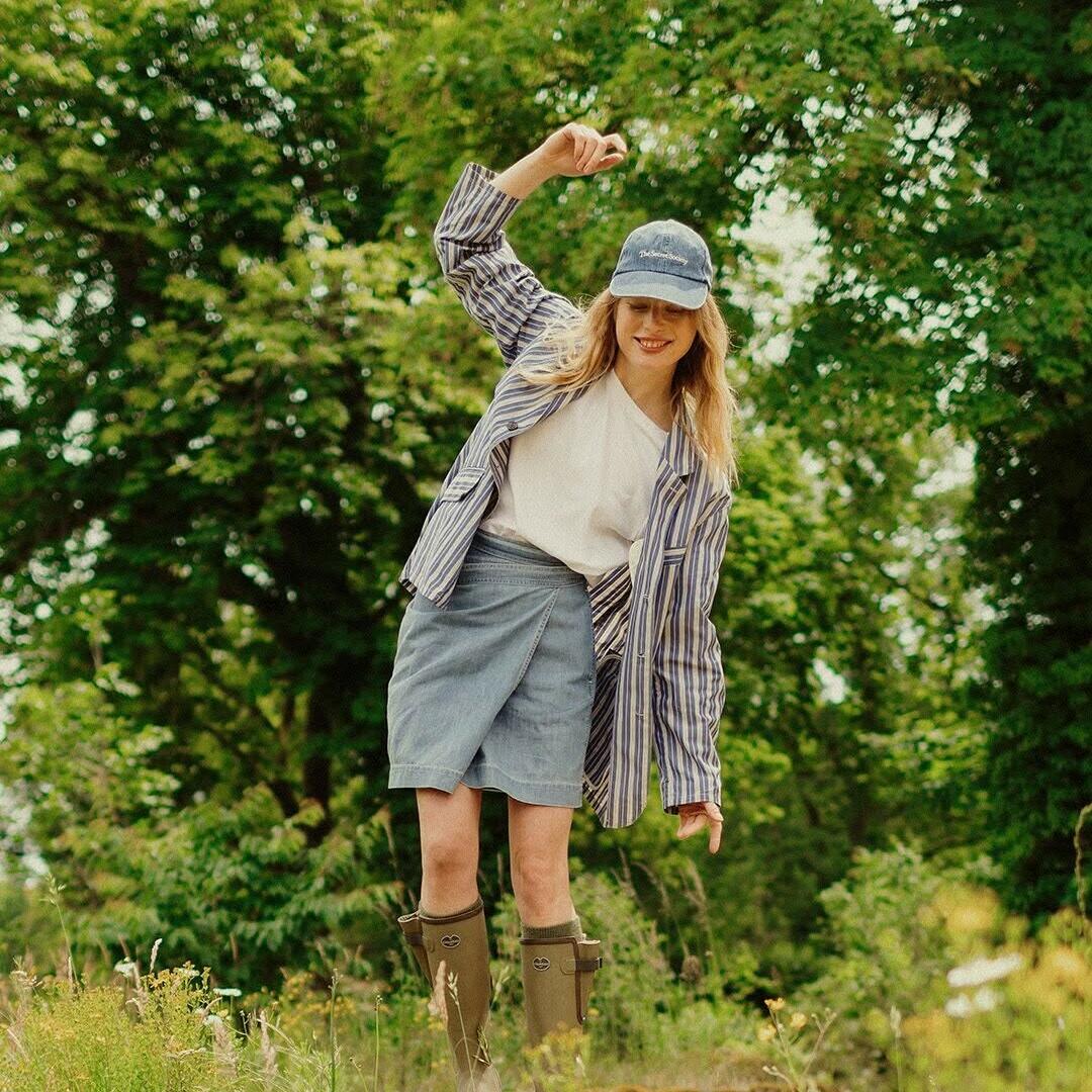 Women's Vierzon Jersey Lined Wellington Boot Green | Le Chameau