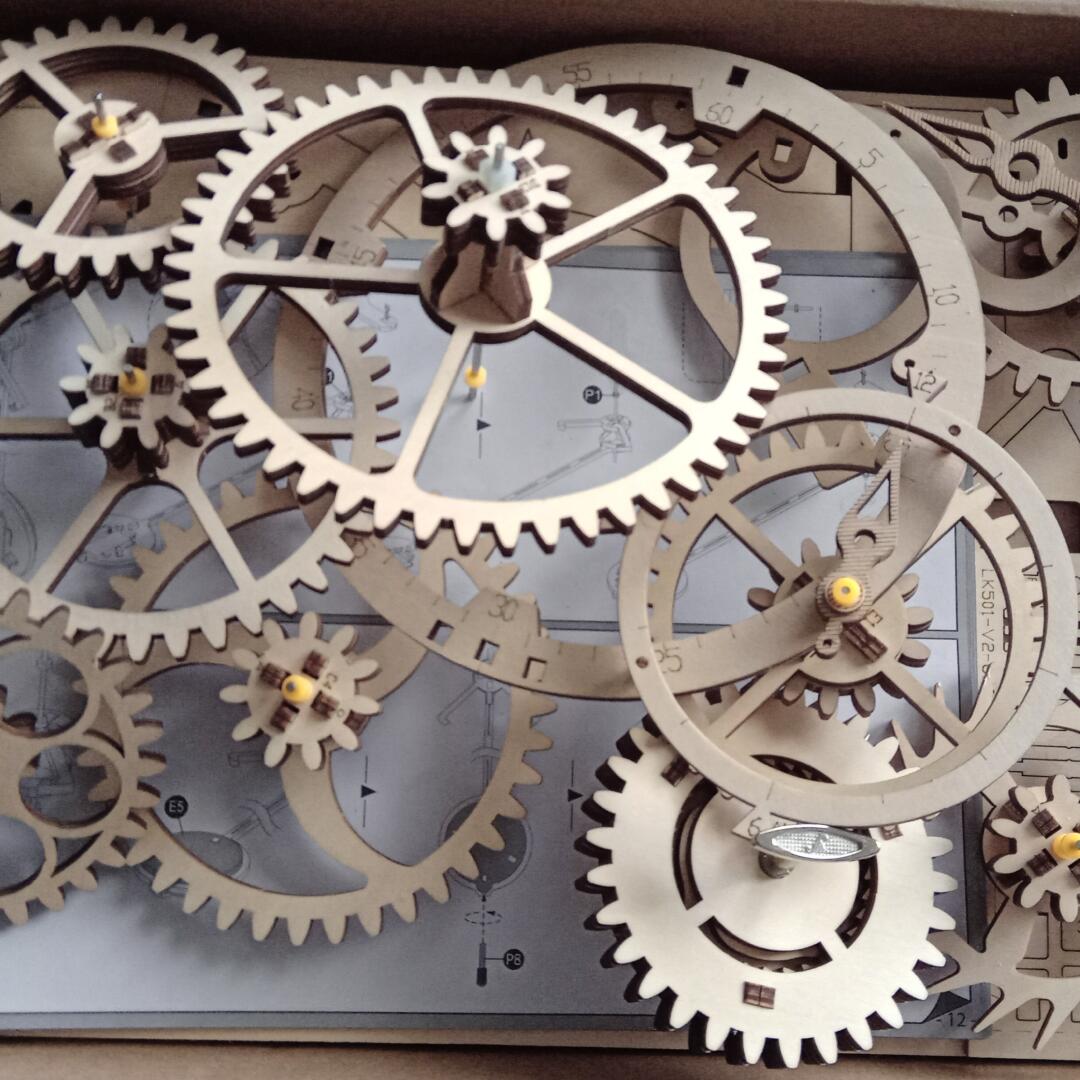 Wooden construction kit for adults | Rokr pendulum clock