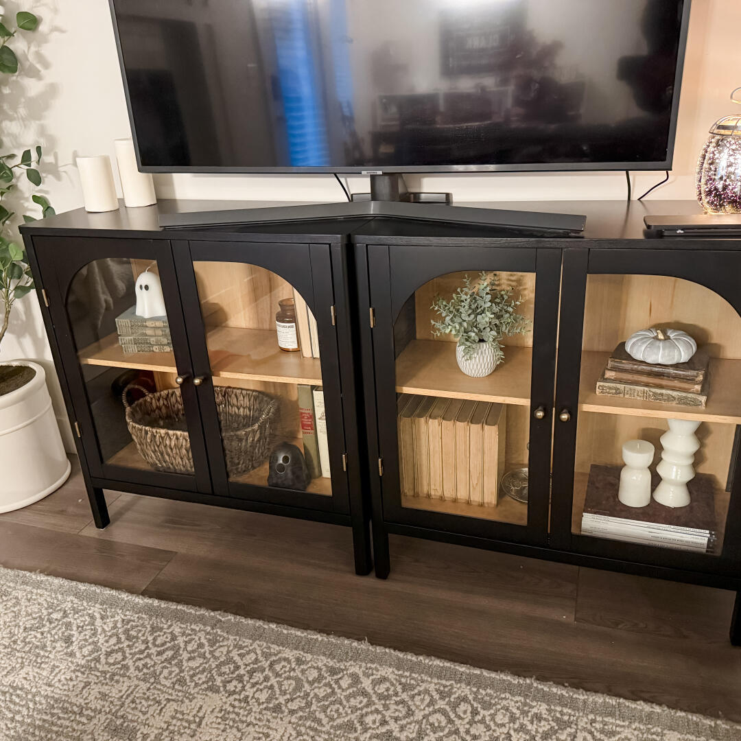 Mason Matte Back Wood Storage Credenza Set of 4 | Nathan James