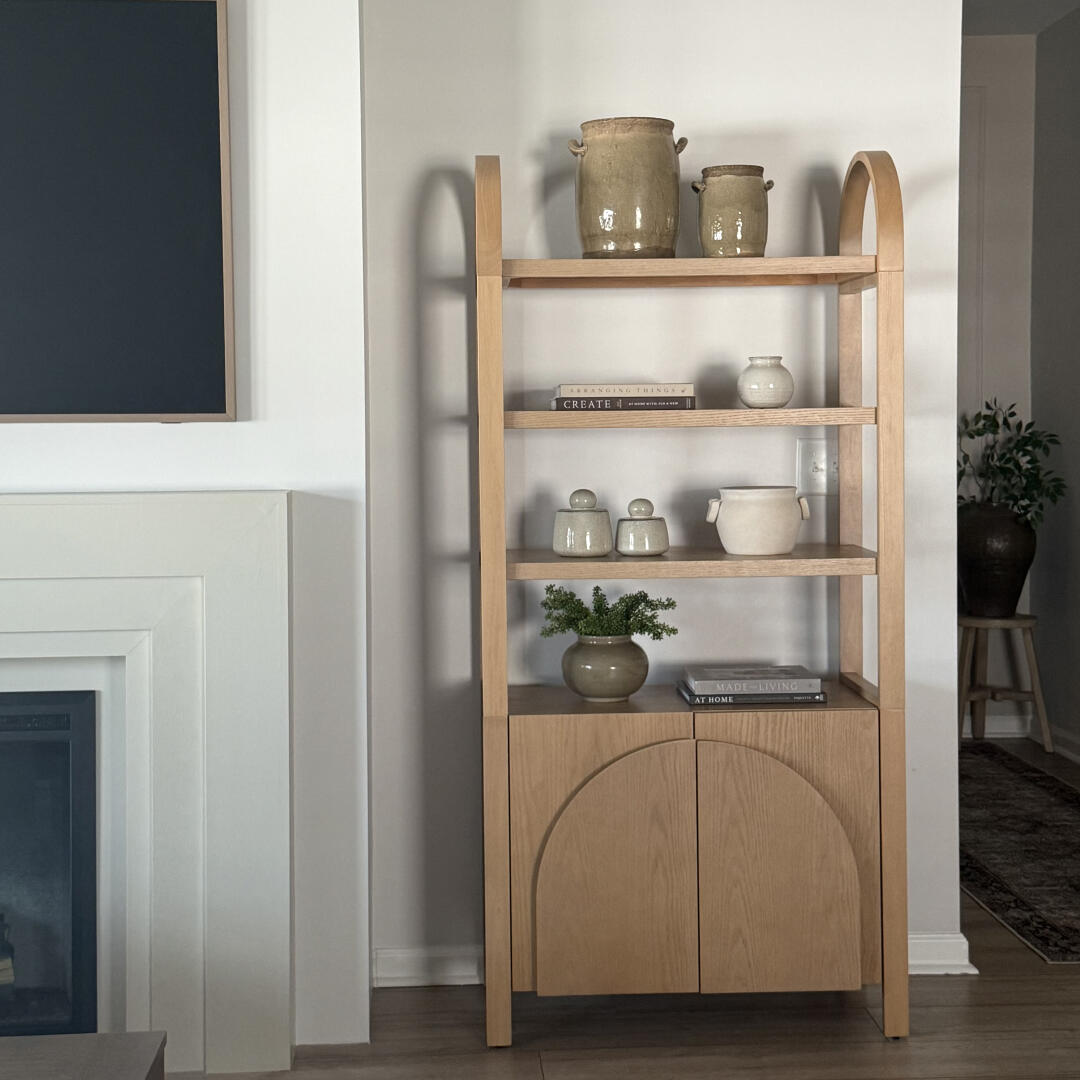 Iris Bookshelf Raw Oak Set of 3 Arched | Nathan James