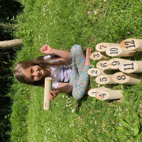 Skittles Game - Wooden Number Skittles base