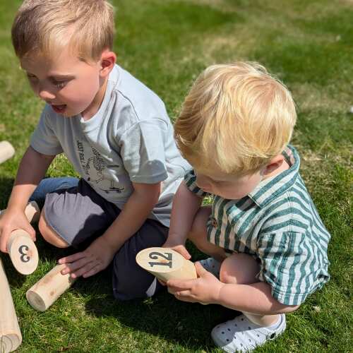 Skittles Game - Wooden Number Skittles base