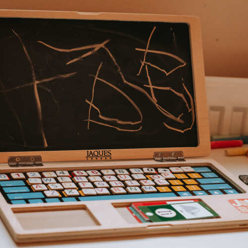 Wooden Laptop - Magnetic Toy base