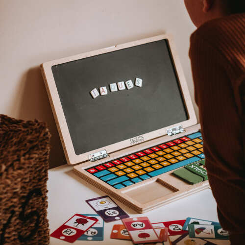 Wooden Laptop - Magnetic Toy base