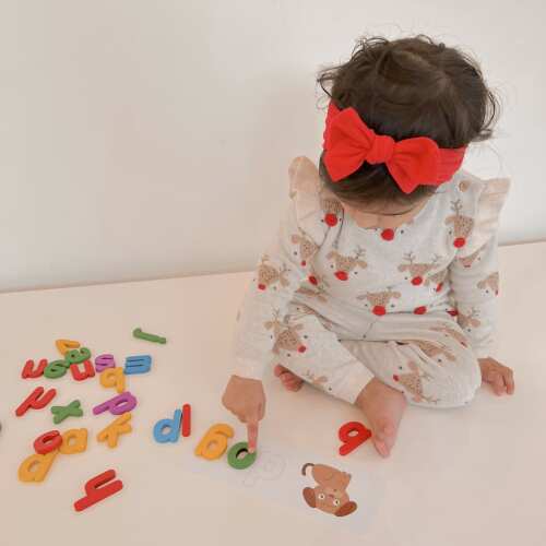 Kids' Spelling Game - Wooden Letters & Word Cards