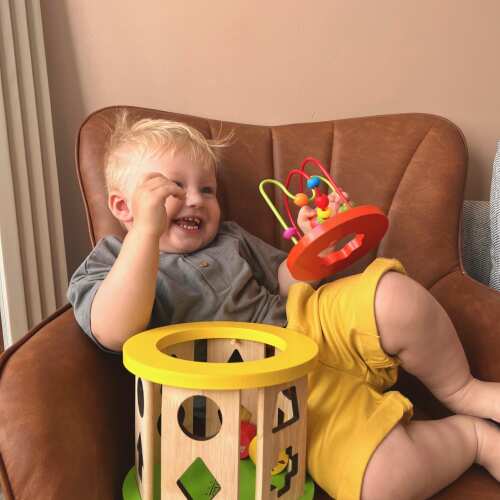 Wooden Activity Cube - Activity Cube for Toddlers base