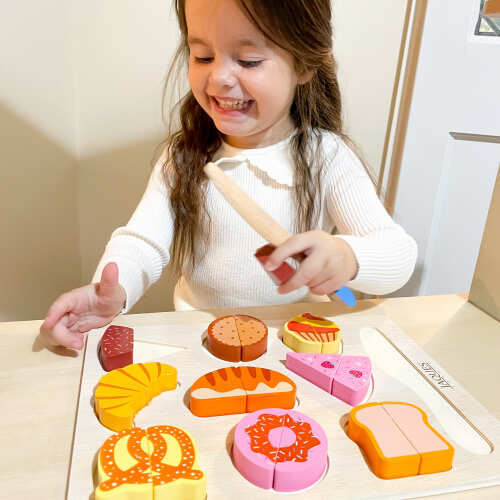 Pretend Bakery Board - Wooden Play Food base