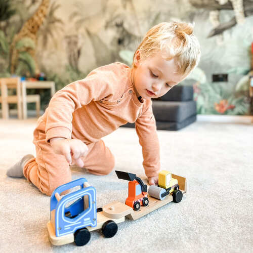 Toy Lorry - Wooden Construction Toy base