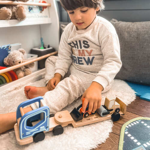 Toy Lorry - Wooden Construction Toy base
