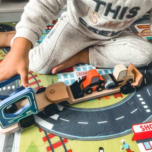 Toy Lorry - Wooden Construction Toy base