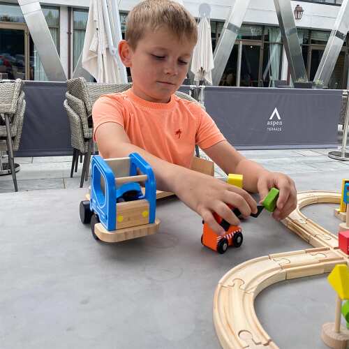 Toy Lorry - Wooden Construction Toy base