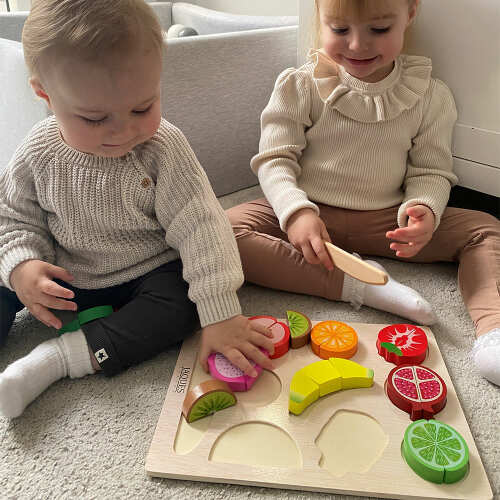 Wooden Fruit Board - Play Food for Kids base