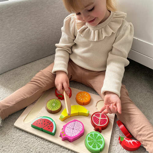 Wooden Fruit Board - Play Food for Kids base