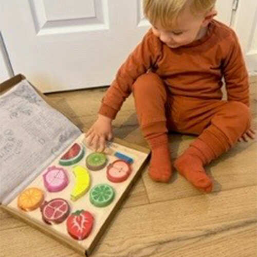 Wooden Fruit Board - Play Food for Kids base