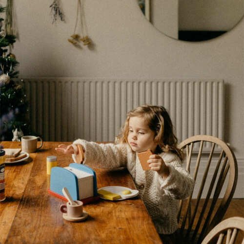 Wooden Breakfast Set - Play Food Toy base