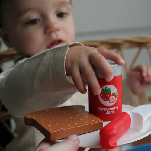 Wooden Breakfast Set - Play Food Toy base