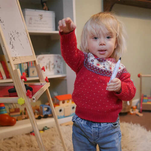 Kids Art Easel - Wooden Easel & Stand base