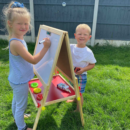 Kids Art Easel - Wooden Easel & Stand base