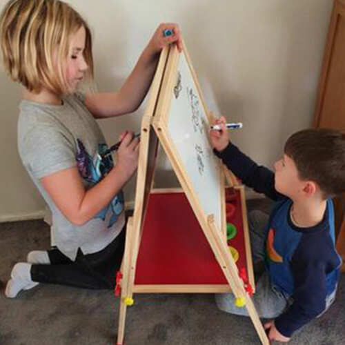 Kids Art Easel - Wooden Easel & Stand base