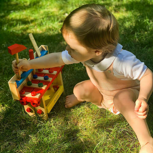 Wooden Tool Bench - Construction Toy base