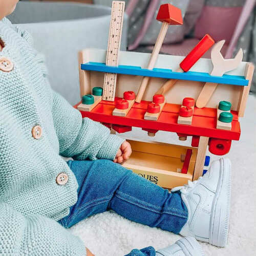 Wooden Tool Bench - Construction Toy base