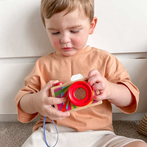 Pretend Play - Wooden Camera Toy base