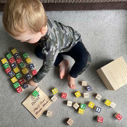 Alphabet Wooden Blocks - Kids Building Blocks base