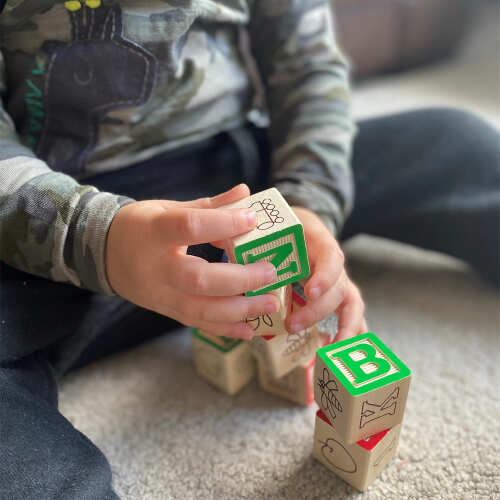 Alphabet Wooden Blocks - Kids Building Blocks base