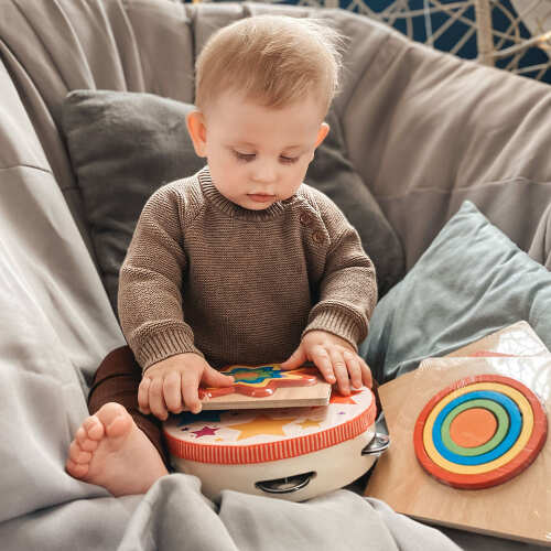 Kids Musical Instrument - Wooden Tambourine base