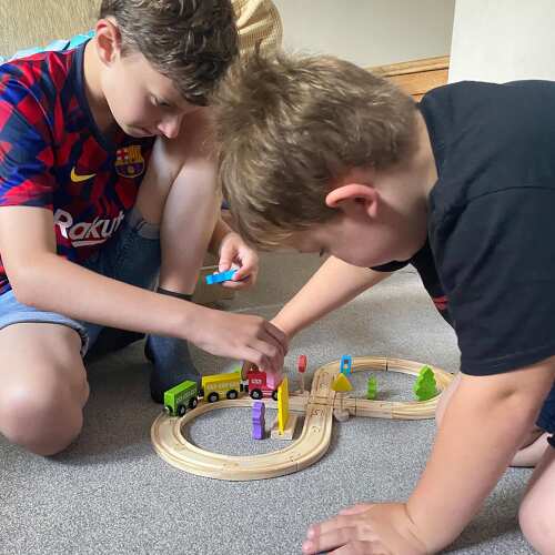 Wooden Train Set - Train for Kids base