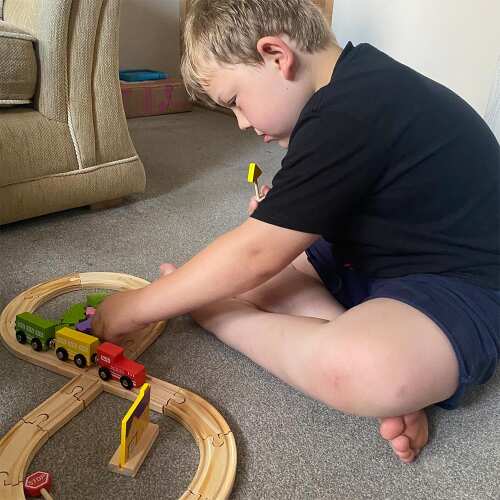 Wooden Train Set - Train for Kids base