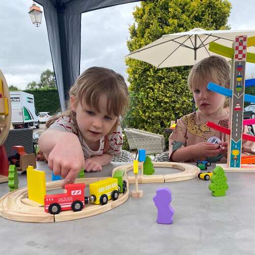 Wooden Train Set - Train for Kids base
