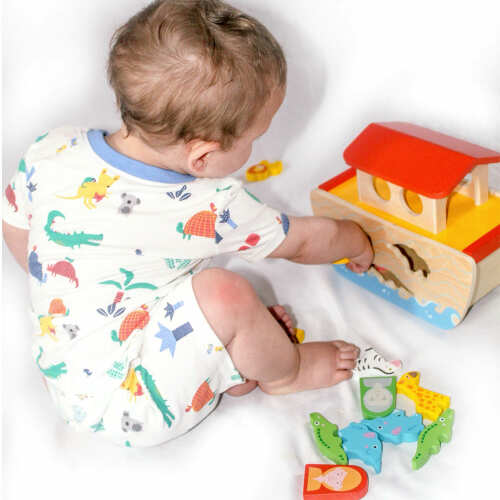 Wooden Noahs Ark - Wooden Animal Toy base