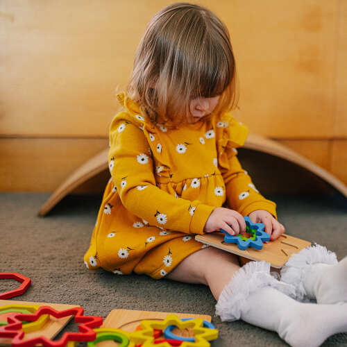Rainbow Shape Puzzles - Wooden Shape Sorters base