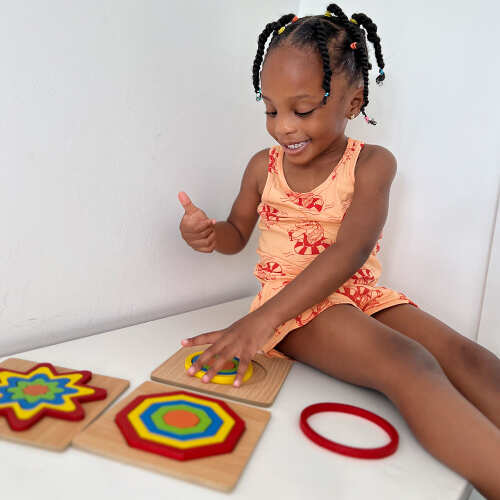 Rainbow Shape Puzzles - Wooden Shape Sorters base