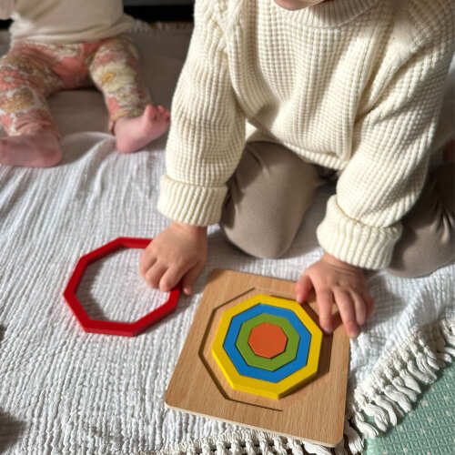 Rainbow Shape Puzzles - Wooden Shape Sorters base