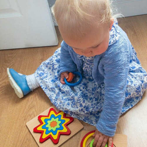 Rainbow Shape Puzzles - Wooden Shape Sorters base