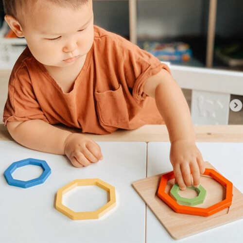 Rainbow Shape Puzzles - Wooden Shape Sorters base