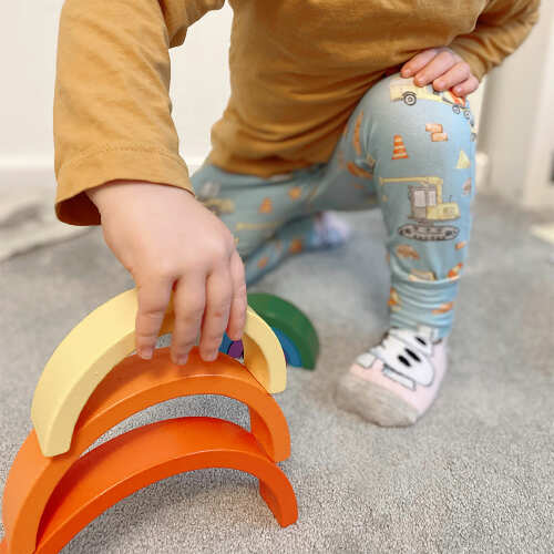 Montessori Toy - Wooden Rainbow base