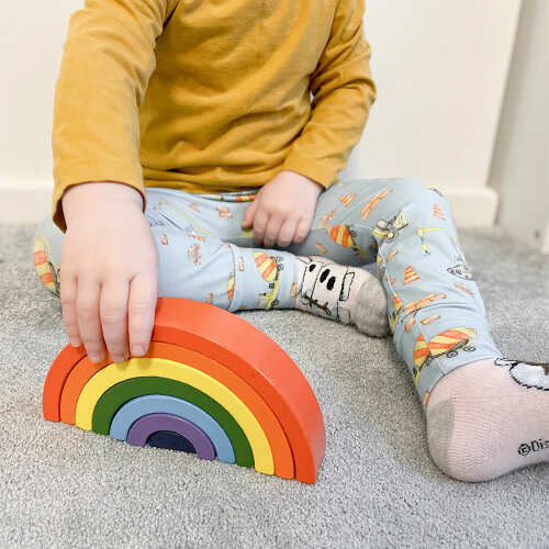 Montessori Toy - Wooden Rainbow base