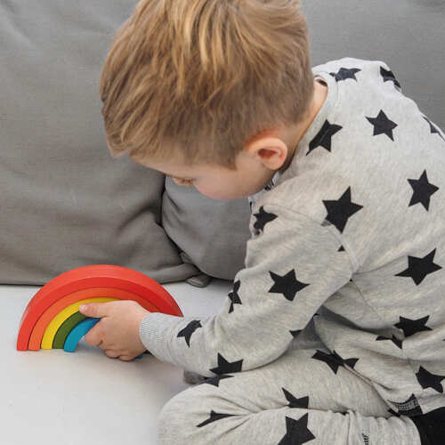Montessori Toy - Wooden Rainbow base