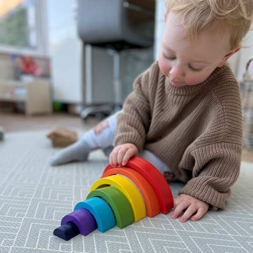 Montessori Toy - Wooden Rainbow base