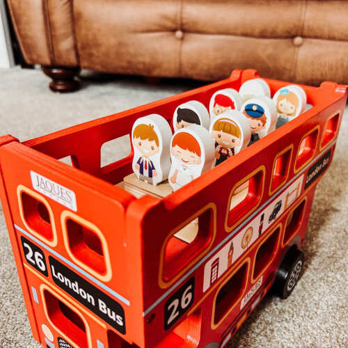 Toy London Bus - Wooden Toy base