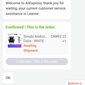 Aliexpress 1 star review on 15th May 2024