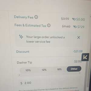 DoorDash 1 star review on 22nd May 2024