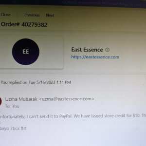 East Essence 1 star review on 24th May 2023