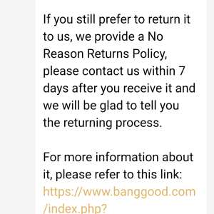 Banggood 1 star review on 19th May 2024