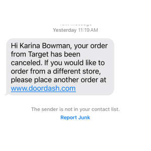 DoorDash 1 star review on 16th May 2024